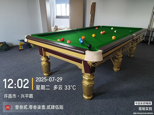 1张乔款金腿台球桌.上门安装费400元：许昌市.魏都区（公司用）