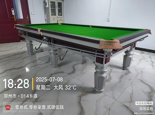 1张乔款银腿台球桌.上门安装费400元：荥阳市.金寨乡（公司用）