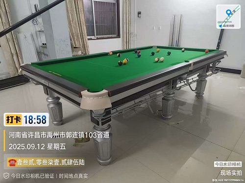 1张银腿台球桌.上门安装费400元：禹州市.郭连镇（公司用）