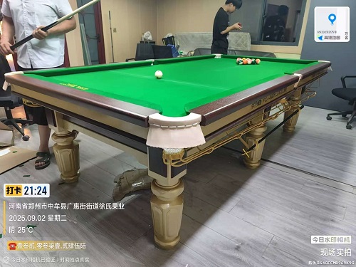 1张乔款金腿台球桌.上门安装费400元：中牟县.万邦水果批发市场